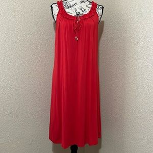 Spense Summer Coral Lose Fit Slip Dress